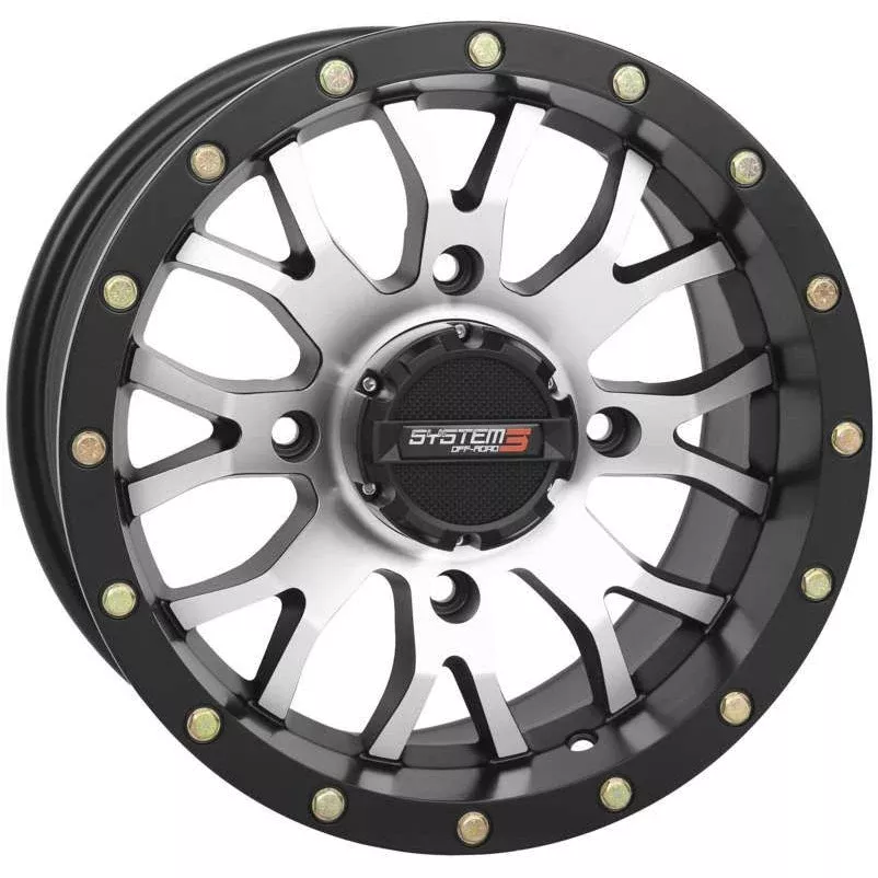 System 3 ST-3 Simulated Beadlock Machined/Gloss Black Wheel 20×6.5 4/156 4+2.5 (+10mm)