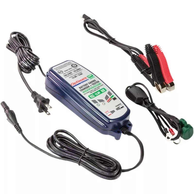 Tecmate Optimate Lithium 4S 0.8 Amp Maintainer Charger Lithium LiFePO4 Batteries