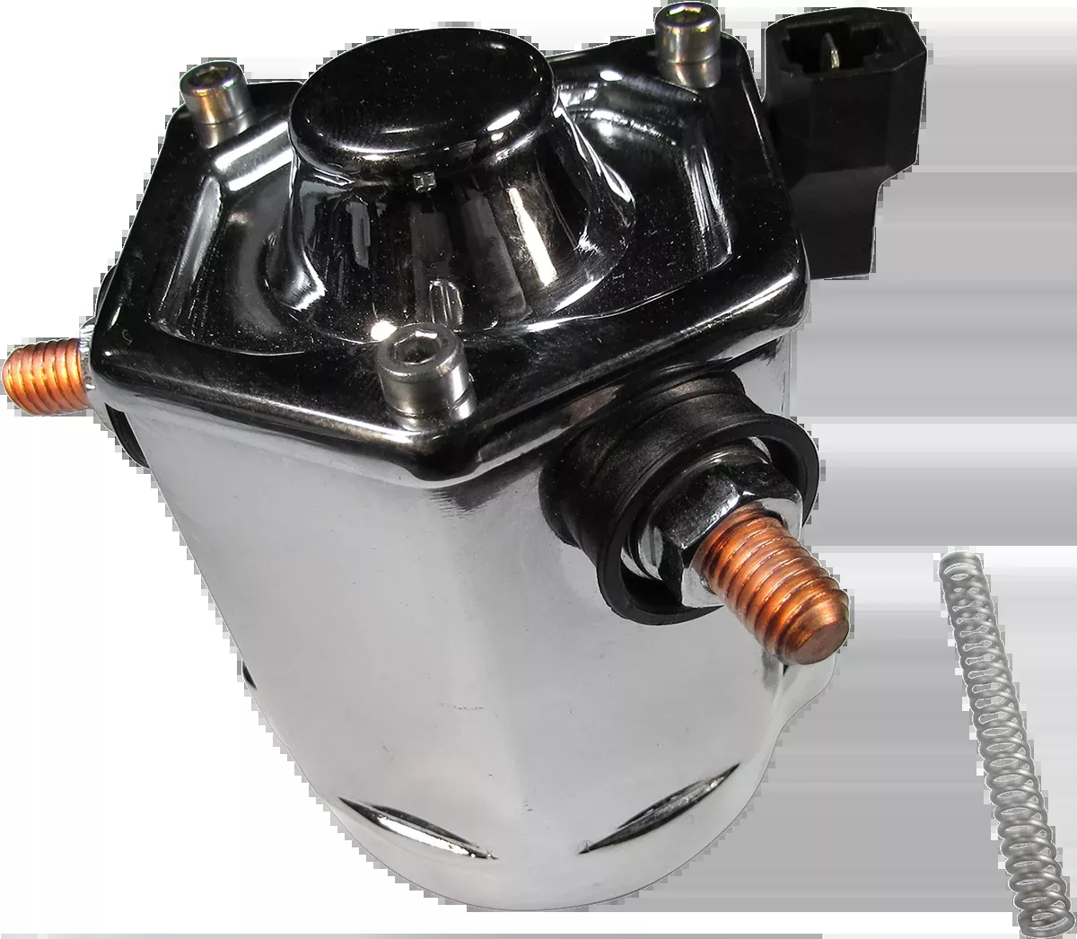 TERRY COMPONENTS Chrome Starter Solenoid Body - Part 555140 for High Torque Engines