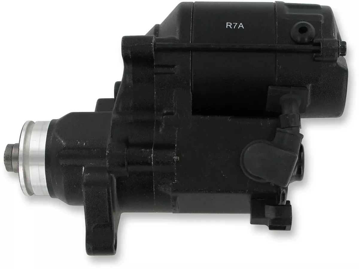 TERRY COMPONENTS Harley Davidson Starter Motor – Black Wrinkle Finish | Part #776507