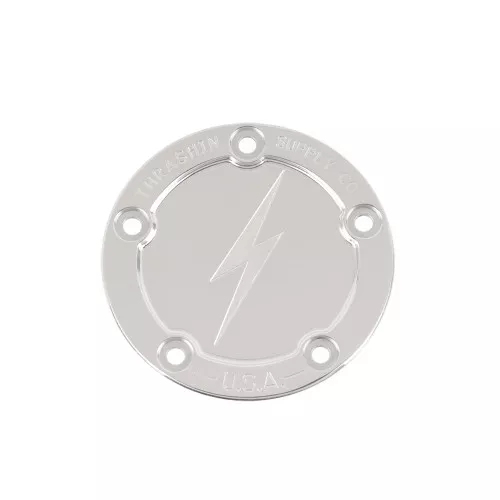Thrashin Supply 5-Hole Dished Points Cover for Harley Twin Cam - Polished