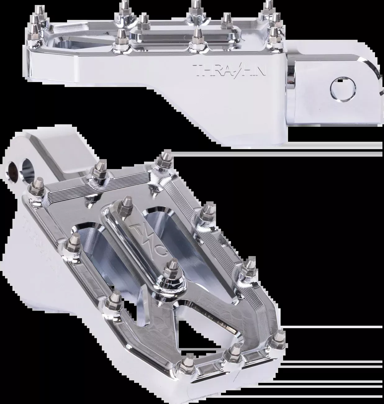 Thrashin Supply Co. Aggressor Foot Pegs - Rear - Chrome - FL/FX '18-'25 - TSC-2022-3-SR