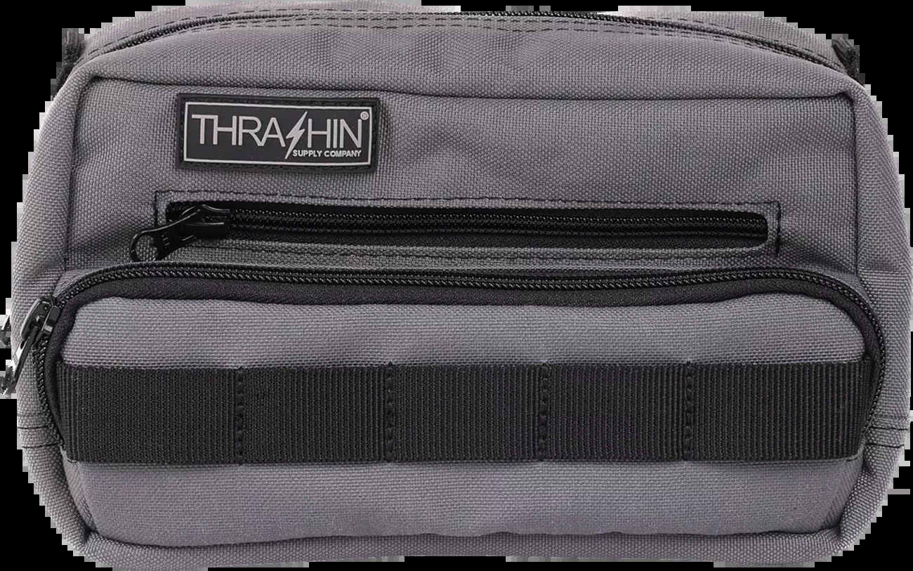 Thrashin Supply Co. Handlebar Bag Plus - Gray - THB-0018