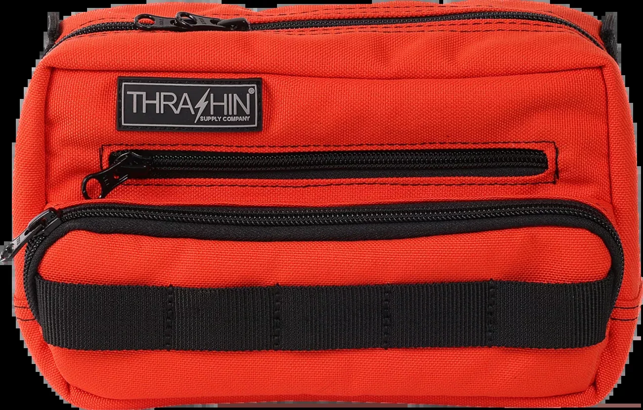 Thrashin Supply Co. Handlebar Bag Plus - Orange - THB-0028