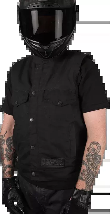 Thrashin Supply Co. Nightrider v2 Riding Vest - Black - Large - TMJ-12-10