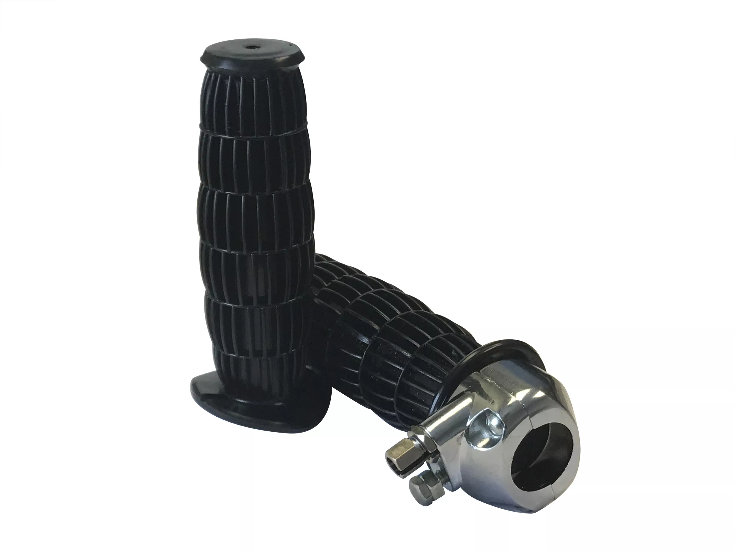 Throttle Assembly with Waffle Grip 1" Handlebar | Metal Sleeve | Length: 5-1/4"