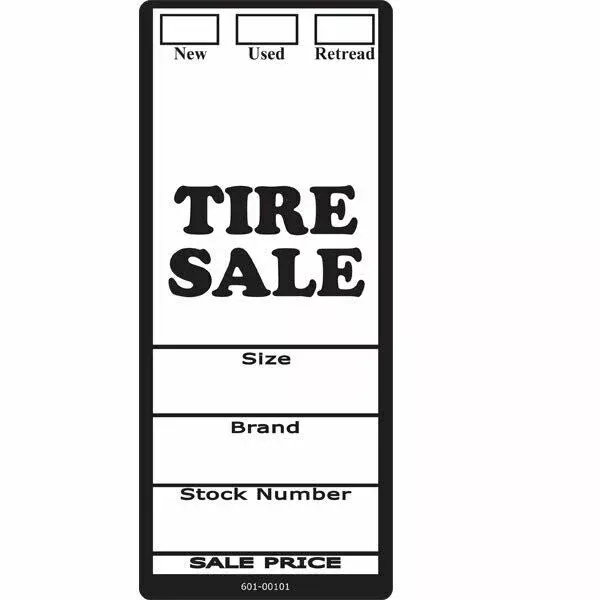 TL101 6″ X 2-1/2″ / Used / Retread Tire Labels Roll of 500