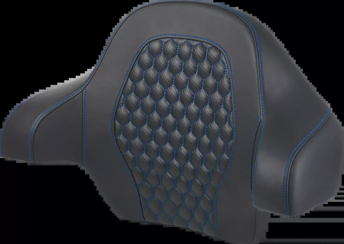 Tour Pack Backrest Pad - Honeycomb - Blue Stitching - FL '14-'24