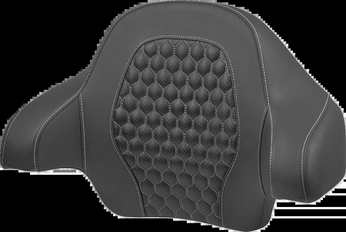Tour Pack Backrest Pad - Honeycomb - Silver Stitching - FLH/FLT '14-'24