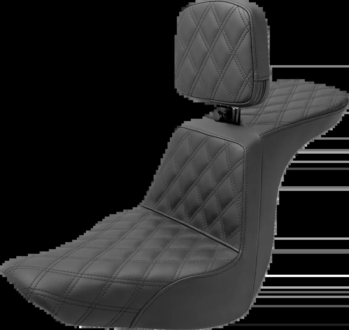 Tour Step-Up Seat - Rider Backrest - Full Latice Stitch - FLSB/FXLR '18-'24