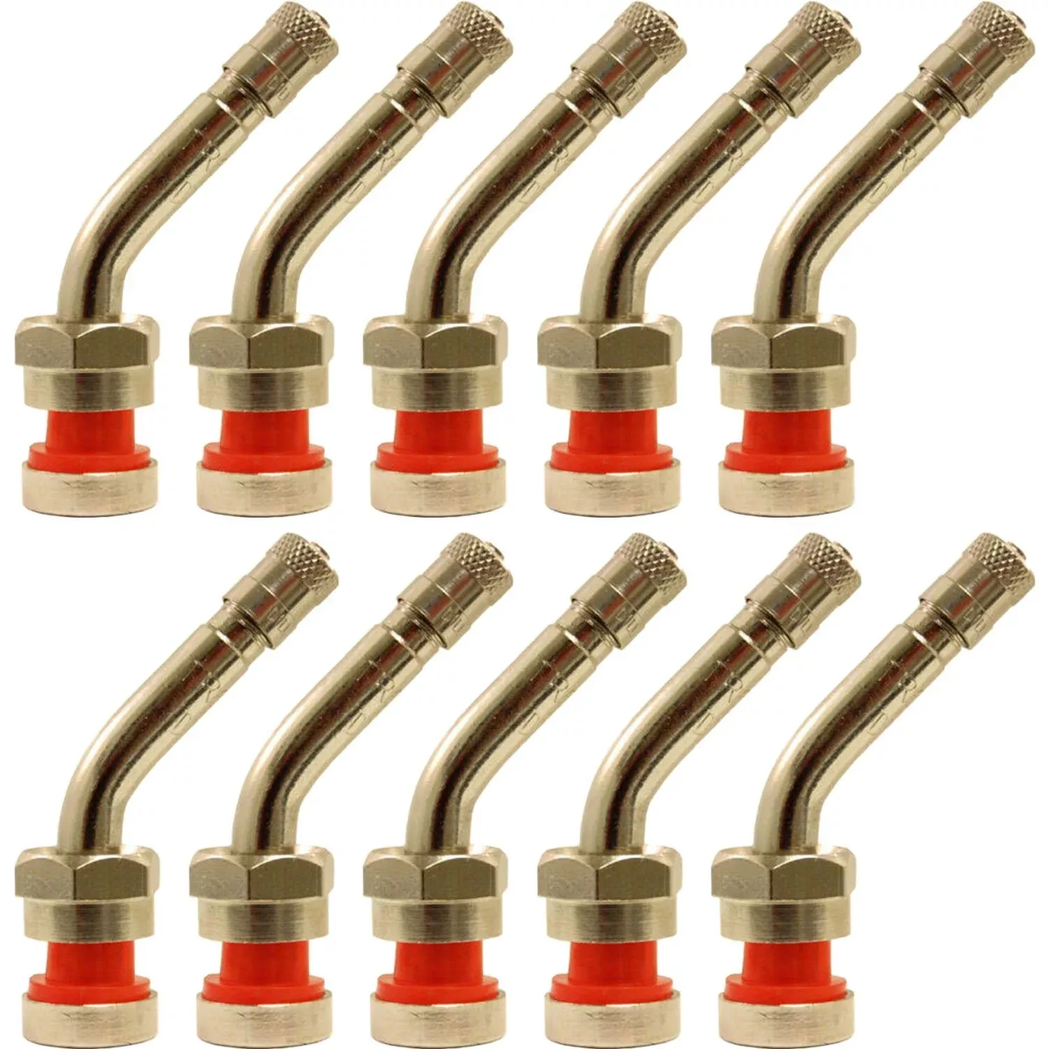 TR553C .93″ x 1.38″ with 45° Bend Aluminum Wheel Truck Valve Stem Pack of 10