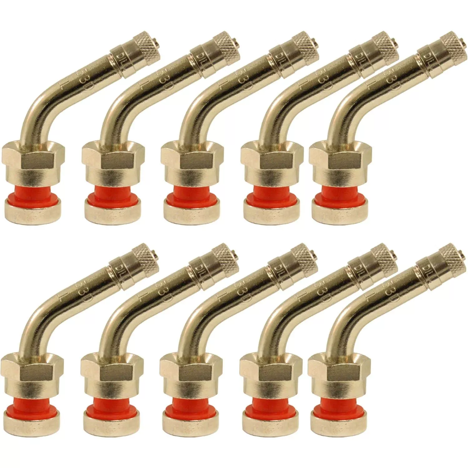 TR553D .98″ x 1.38″ with 60° Bend Aluminum Wheel Truck Valve Stem Pack of 10
