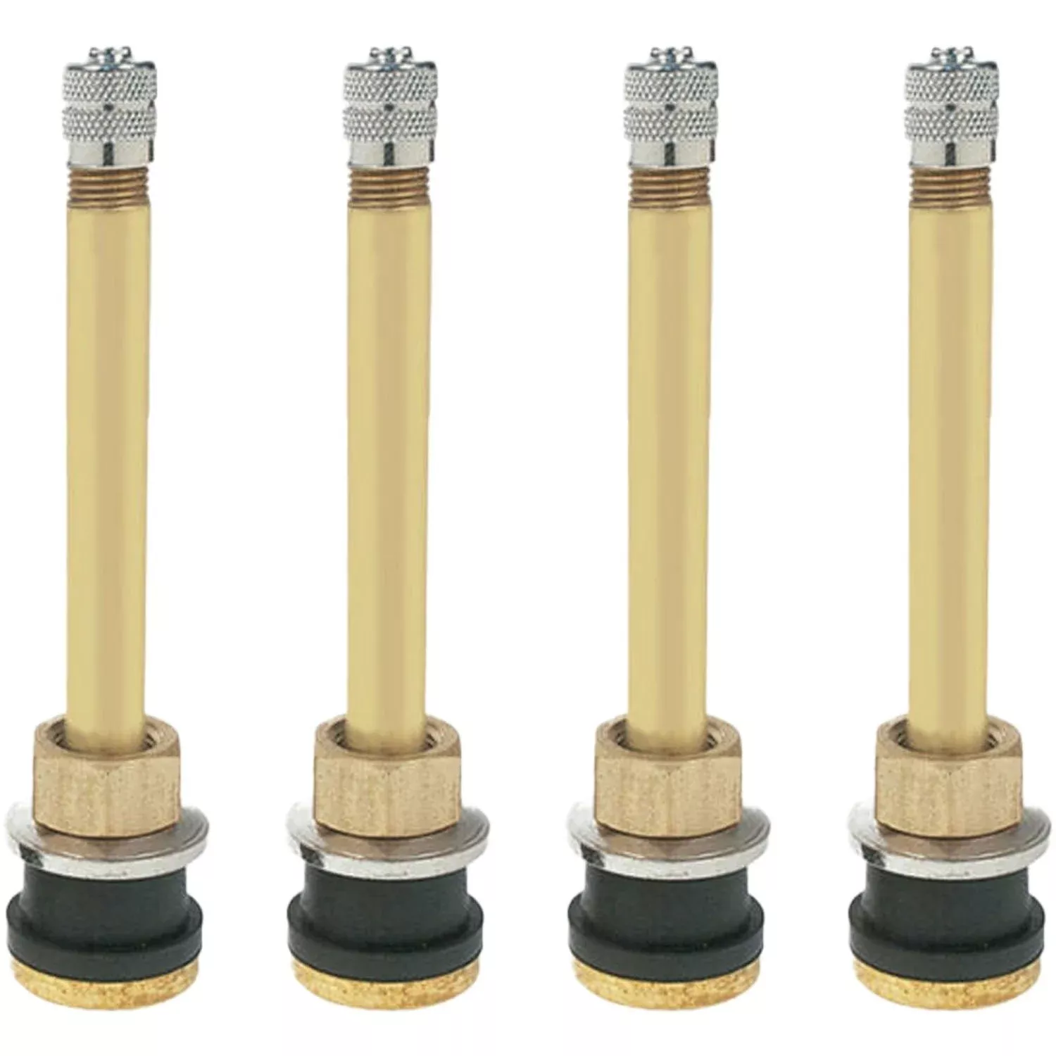 TR571 3-3/8″ Brass Clamp-in Tubeless Tire Truck Valve Stem Pack of 4