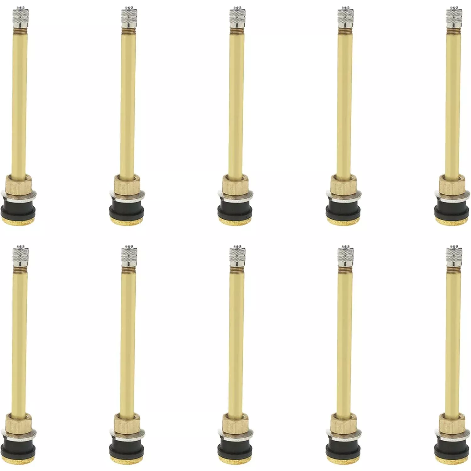 TR574 5″ Brass Clamp-in Tubeless Tire Truck Valve Stem Pack of 10
