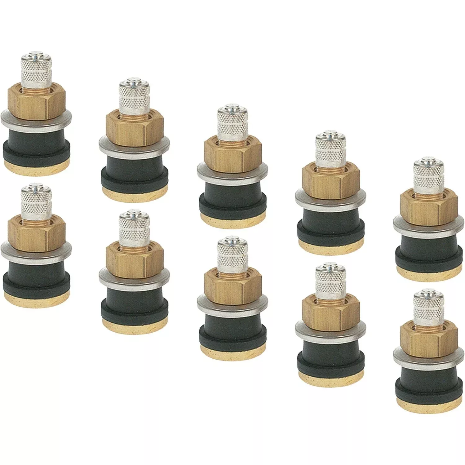 TR575 1-1/8″ Brass Clamp-in Tubeless Tire Truck Valve Stem Pack of 10
