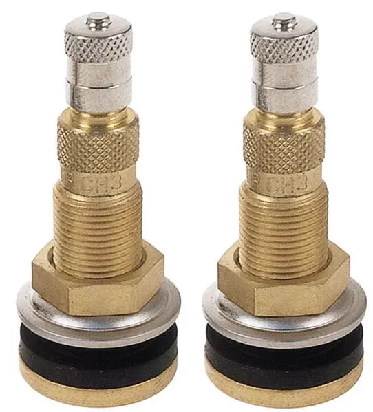 TR618A 1-7/8″ Tractor Air Liquid Tubeless Tire Brass Valve Stem Pack of 2