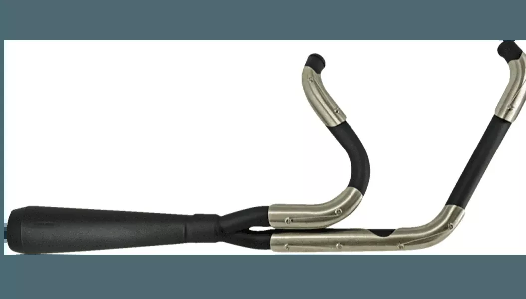 Trask 2-into-1 Assault Exhaust System for '18-Up Harley Davidson Low Rider ST, Heritage Classic, Sport Glide Models with Bags - Black Ceramic (Race Only)