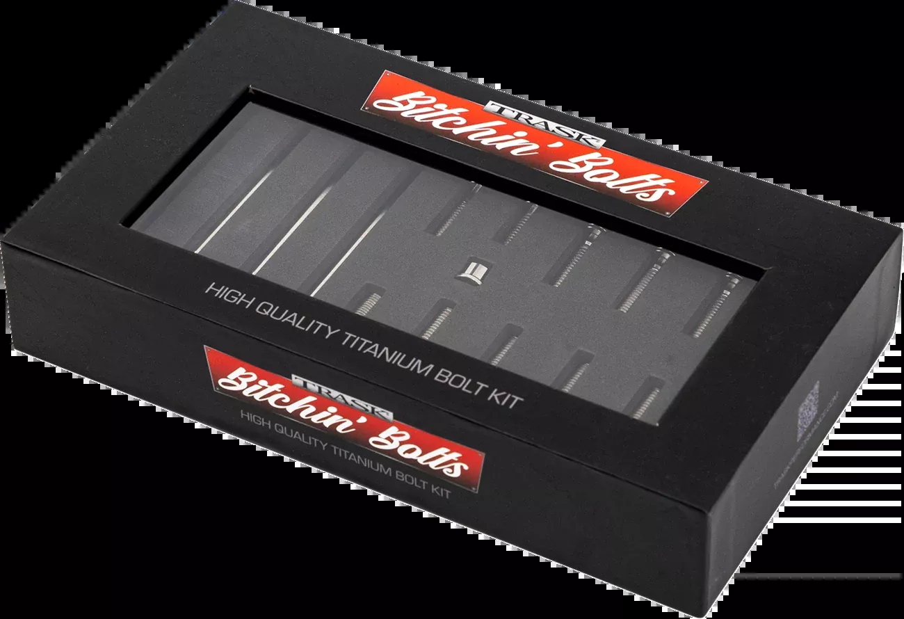 TRASK Bitchin' Bolts Hardware Kit - Titanium - M8 - Primary Cover TM-1050-G