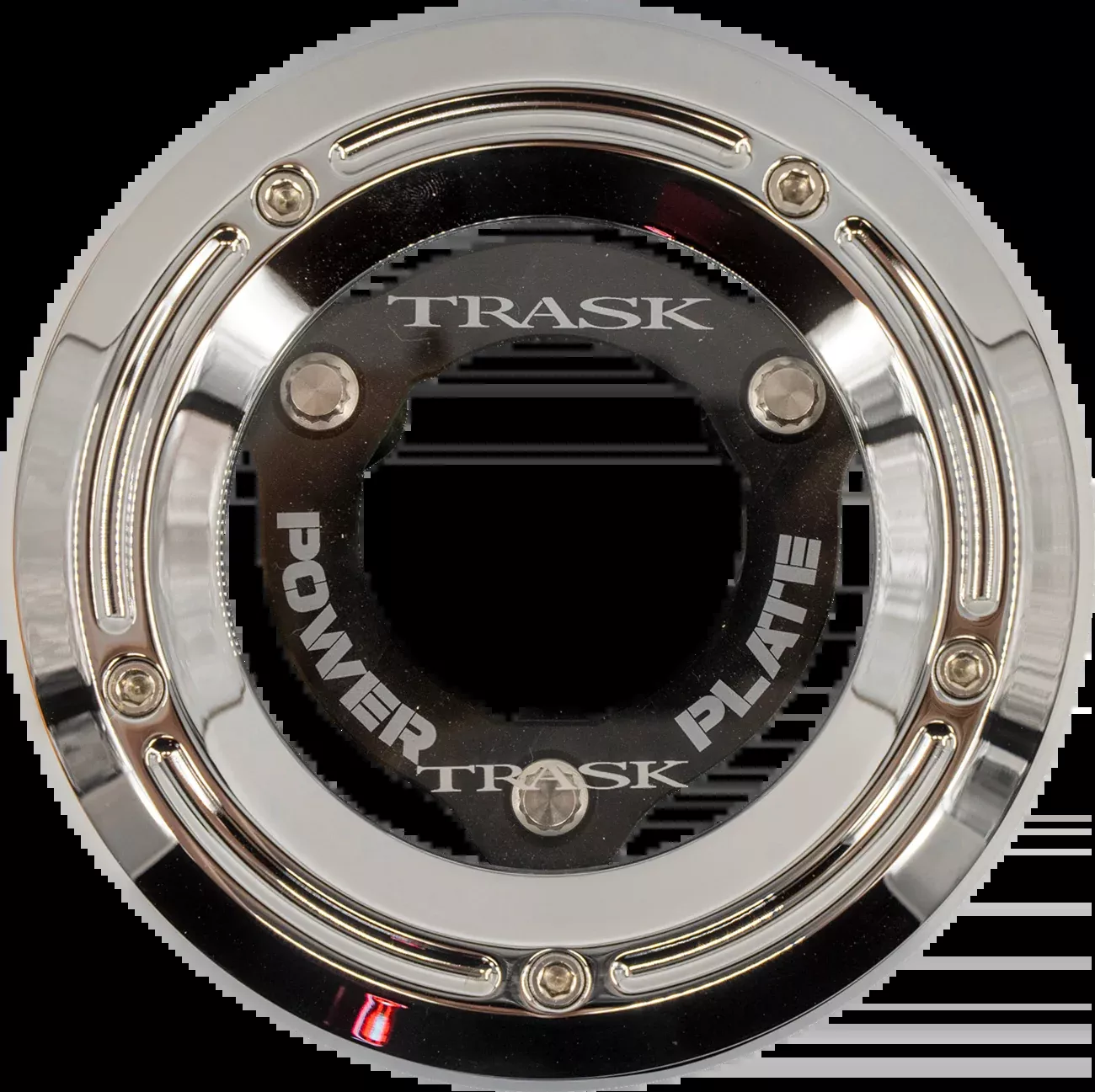 Trask Derby Cover with Power Plate - Chrome/Black - Kit - '18-'25 Softail - TM-0052-CH-BK