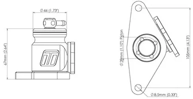 Turbosmart TS-0203-1215 Kompact Plumb Back Blow Off Valve for Subaru
