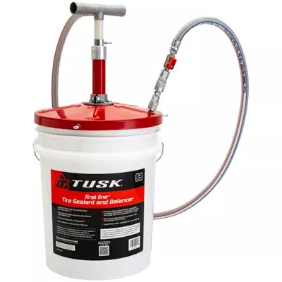 Tusk First Line Tire Sealant and Balancer 5 Gallon Pail with Pump
