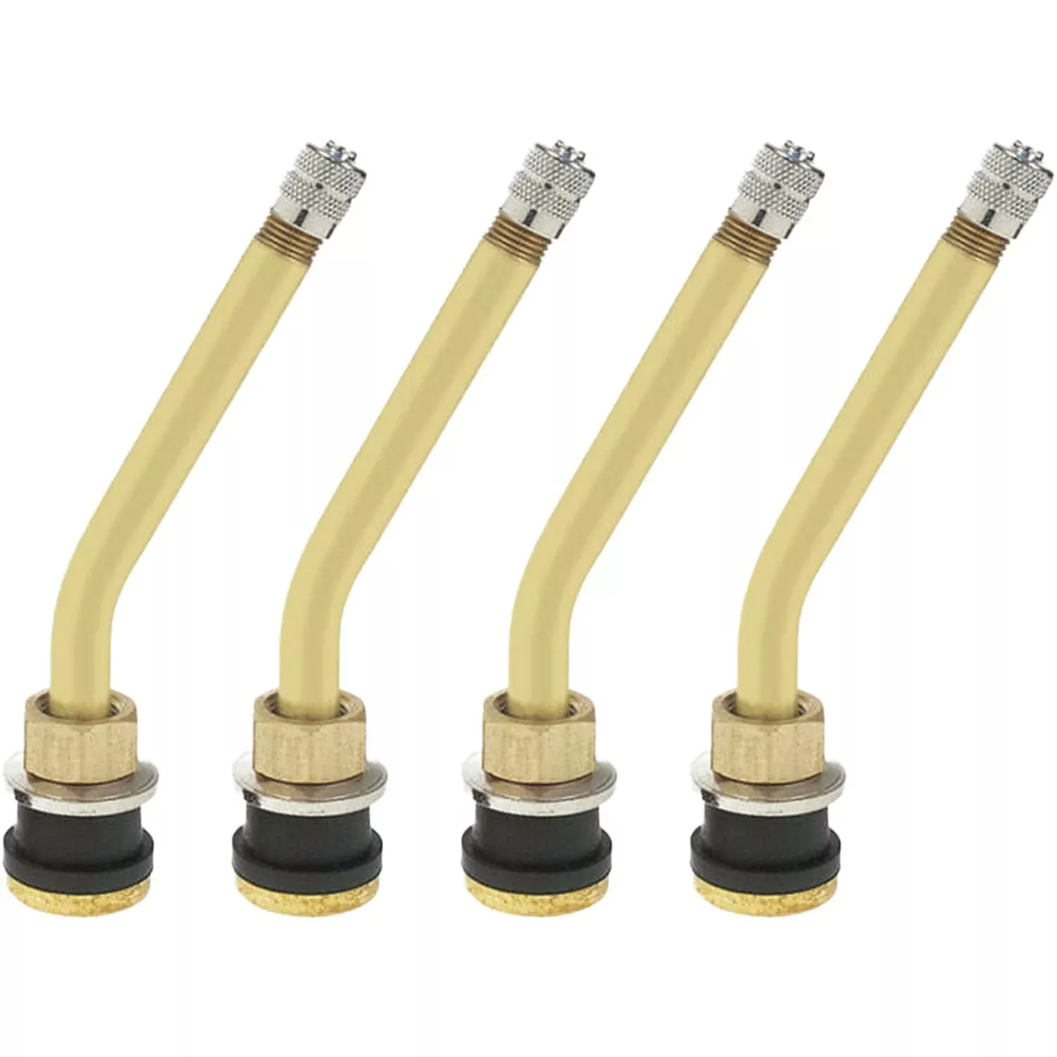 TV-572F-19 3-3/4″ Brass Clamp-in Tubeless Tire Truck Wheel Valve Stem 31° Bend Pack of 25