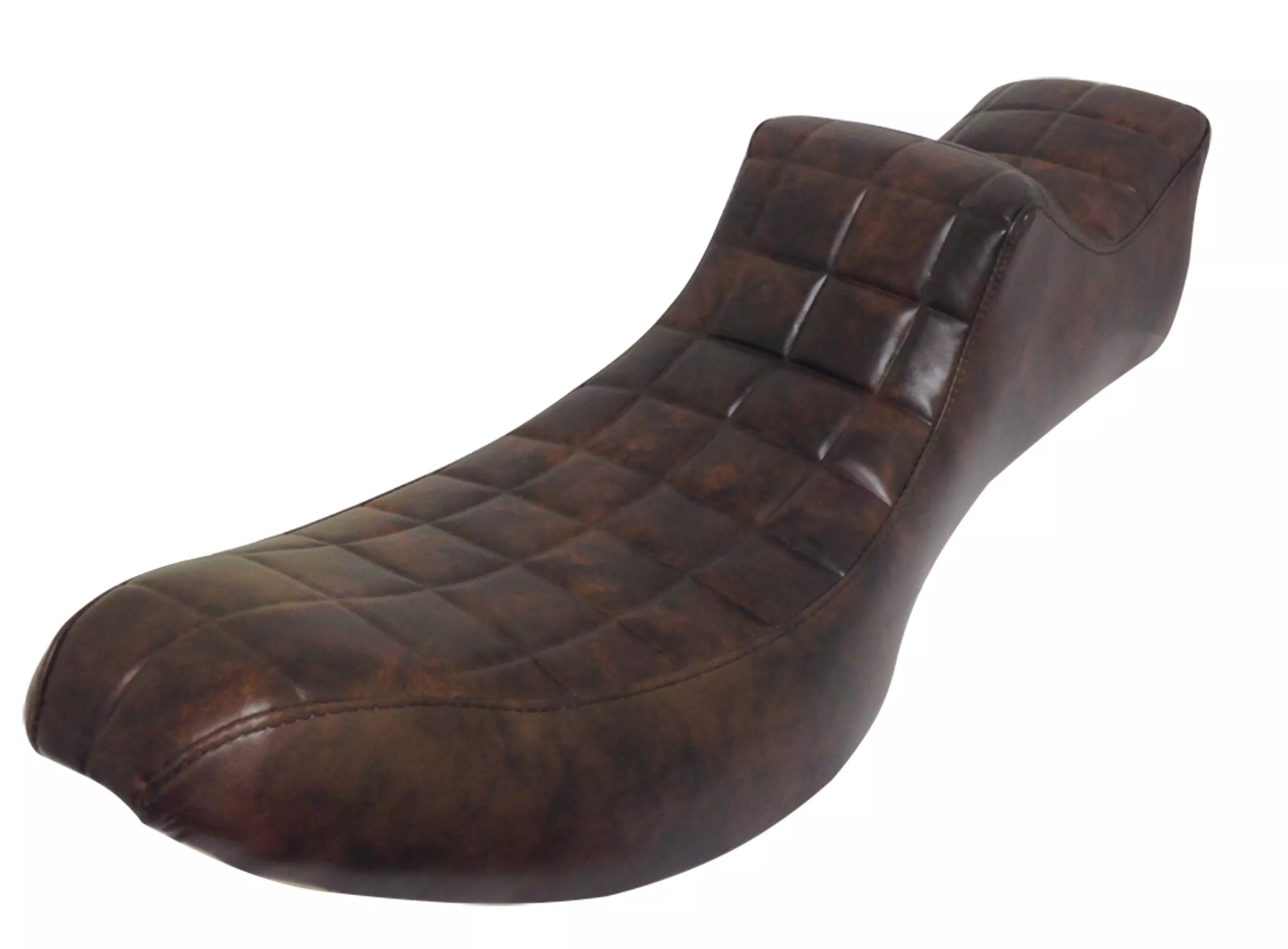 “Two-Up” Vinyl Seat (Brown)For Harley-Davidson Sportster (1972-1978)