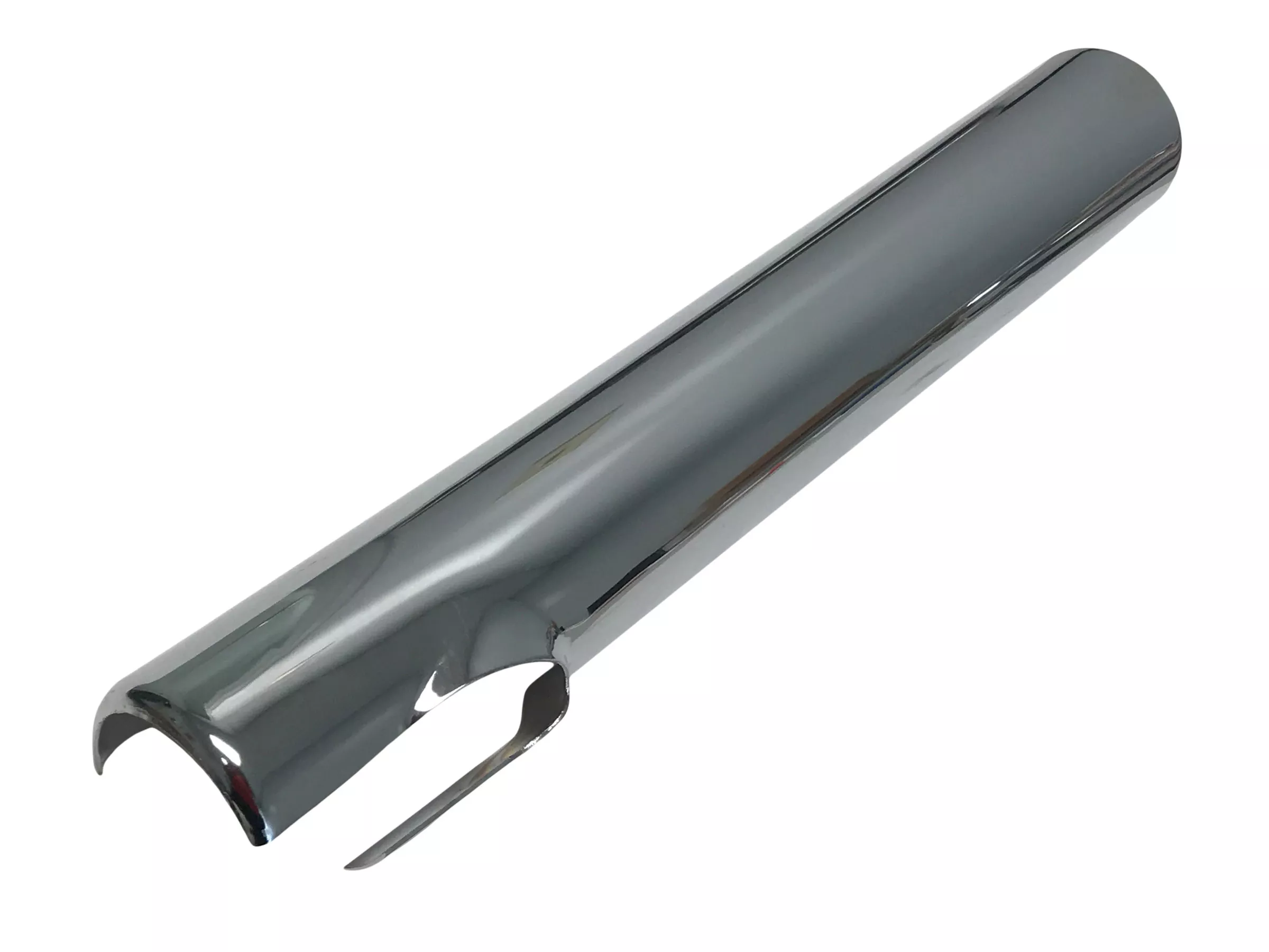 Universal Chrome Heat Shield Overall Lenth: 15" | 1-3/4" ID