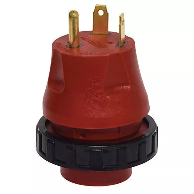 Valterra A10-3030DAVP Mighty Cord Detachable Adapter Plug 30AM to 30AF, Red
