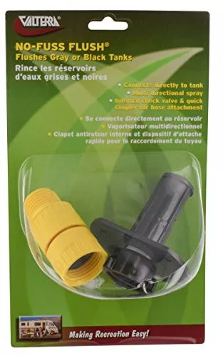 Valterra A70 No-Fuss Flush with Check Valve, Yellow