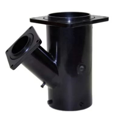 Valterra T1014-1 3" Wye Reducing Fitting Bayonet Flange Black