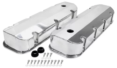 Valve Covers BBC Fab Aluminum w/ Holes ALL26177
