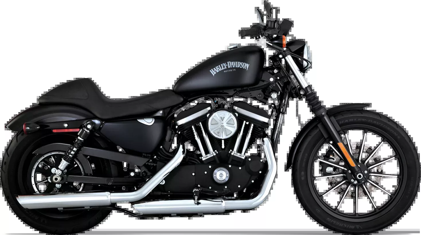 Vance & Hines 16361 Twin Slash 3-Inch Chrome Slip-On Muffler with Power Chamber Exhaust Technology