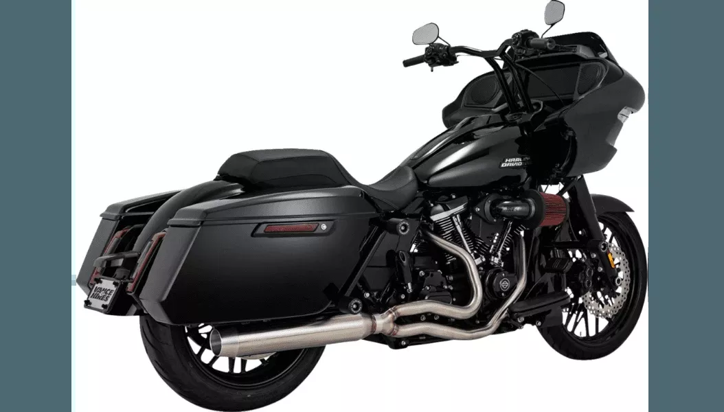 Vance & Hines 2-into-1 Gaslighter Exhaust System for '17-Up Harley Davidson Touring Models - Brushed Stainless (without Heat Shields)