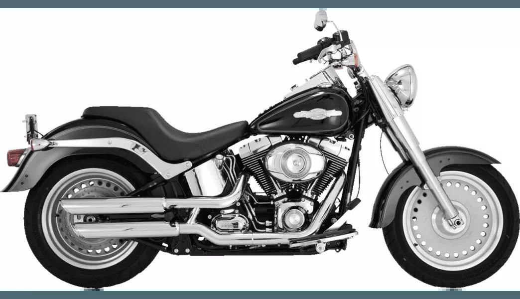 Vance & Hines 3" Twin Slash Slip-On Mufflers for '07-09 Harley Davidson Fat Boy and '07 Softail Deuce - Black