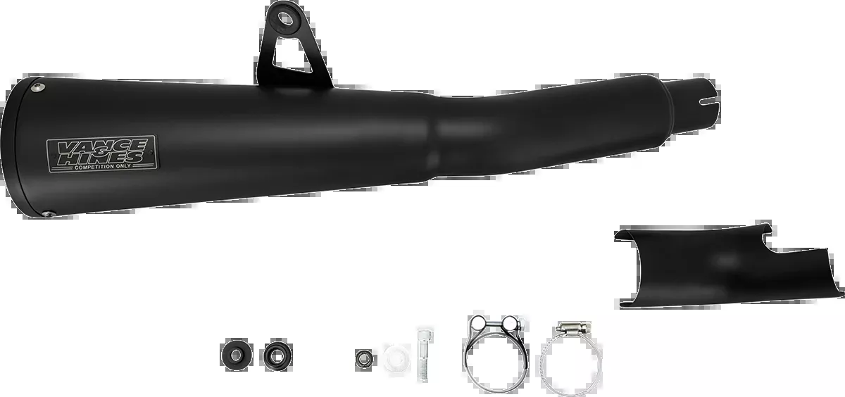 Vance & Hines Black Muffler for Honda Rebel 48425 – Tapered Cone Design with Matte Black Finish