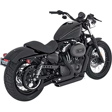 Vance & Hines Black Shortshots Exhaust Pipes Harley Sportster Staggered 47219