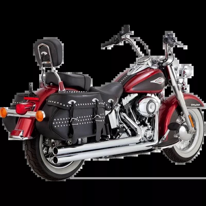 VANCE AND HINES CHROME LONGSHOTS HARLEY DAVIDSON SOFTAILS 12-17