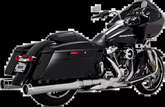Vance & Hines Chrome Torquer 450 Exhaust Mufflers for 2017-2026 Harley Touring