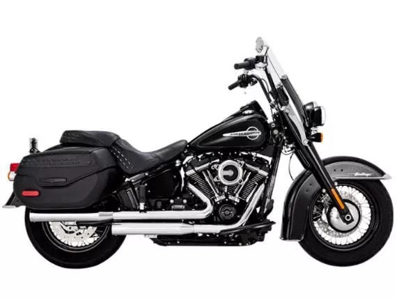 Vance & Hines Eliminator 300 Slip-ons for '18-24 Harley-Davidson Heritage & Deluxe models - Chrome (49-state emissions compliant)