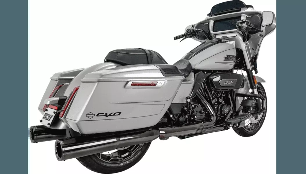 Vance & Hines Hi-Output 4-1/2" Slip-On Mufflers for '17-Up M8 Harley Davidson Touring Models - Dark Chrome