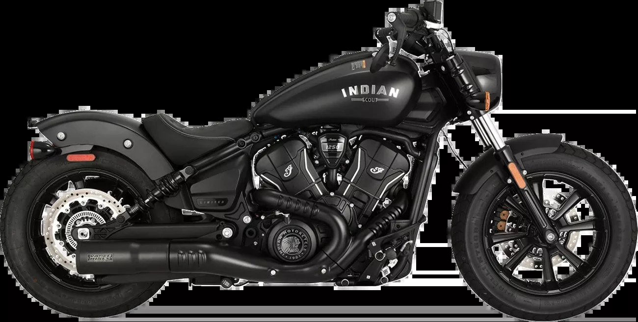 Vance & Hines Hi-Output Slip-On Muffler 48627 for Indian Scout and Bobber, Black