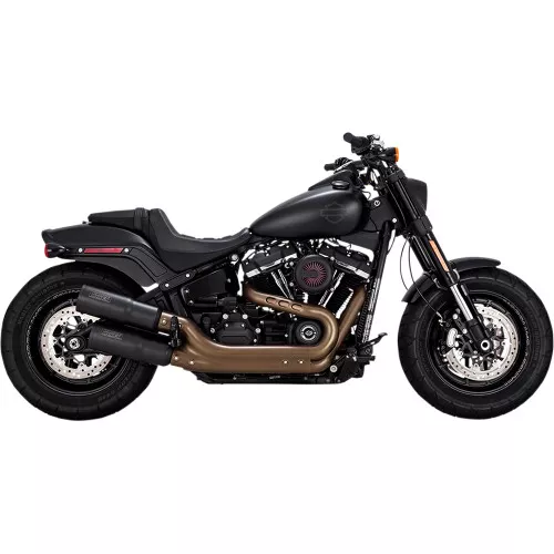 Vance & Hines Hi-Output Slip-On Mufflers for 2018-2022 Harley Softail Fat Bob FXFB - Black