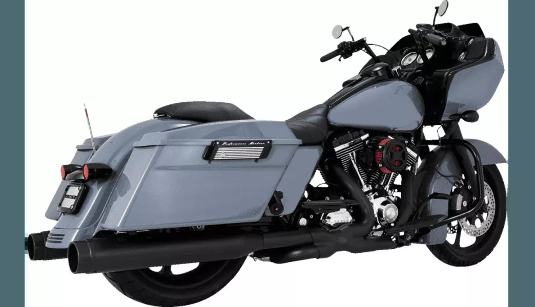 Vance & Hines Power Duals Header System '09-16 Harley Davidson Touring Models - Black (49-State emissions compliant)
