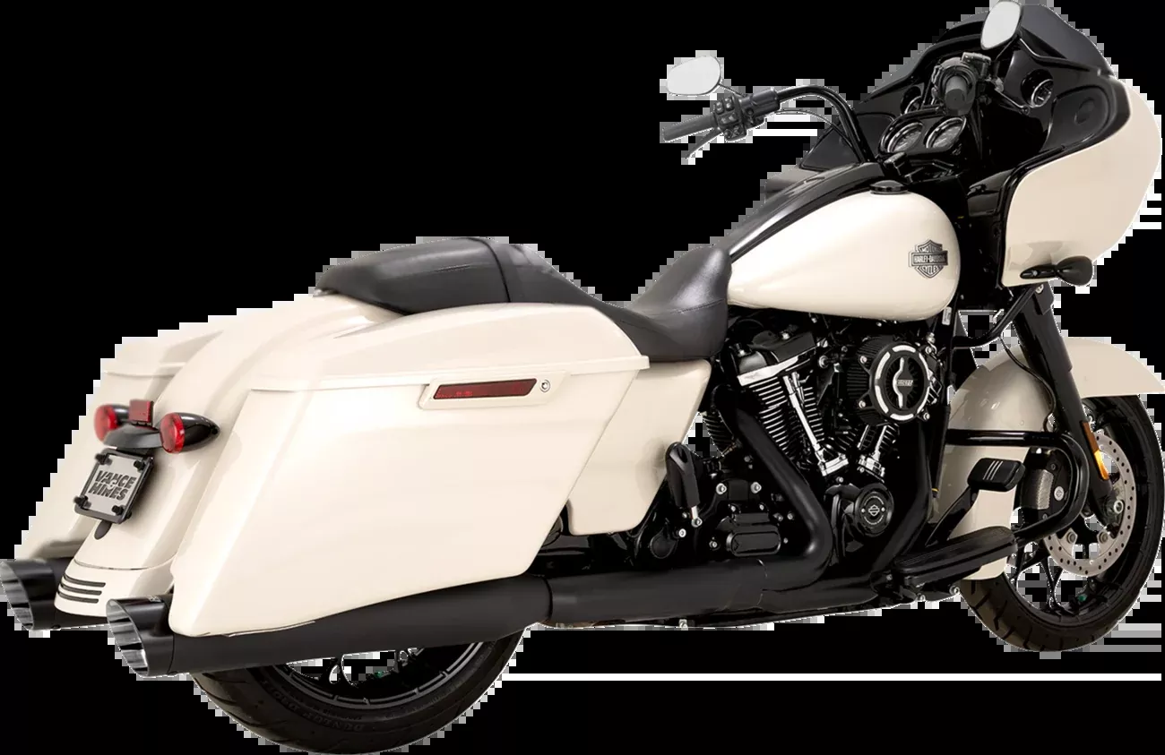 Vance & Hines Razorback 450 Slip-On Mufflers for M8 Bagger – Black, Part 47960