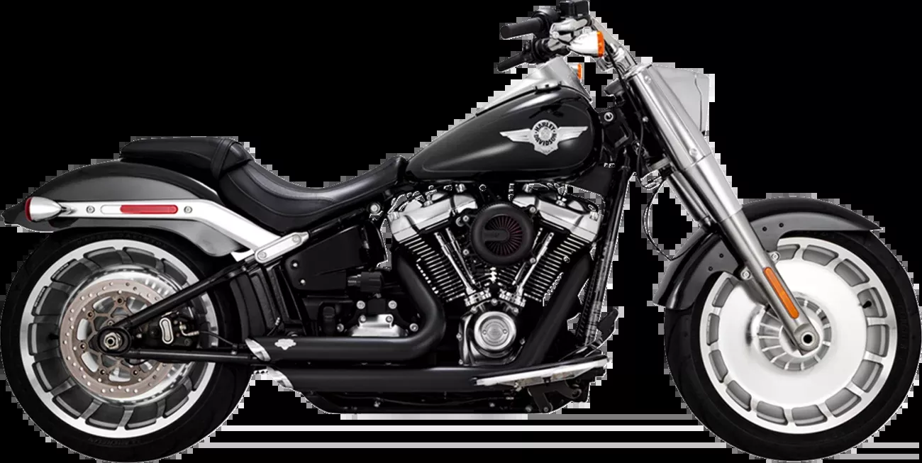 Vance & Hines Shortshots 2-2 Black PCX Exhaust System 18-24 Harley Softail 47335