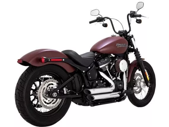 Vance & Hines Shortshots Staggered Exhaust for '18-23 Softail Models - Chrome (49-state emissions compliant)