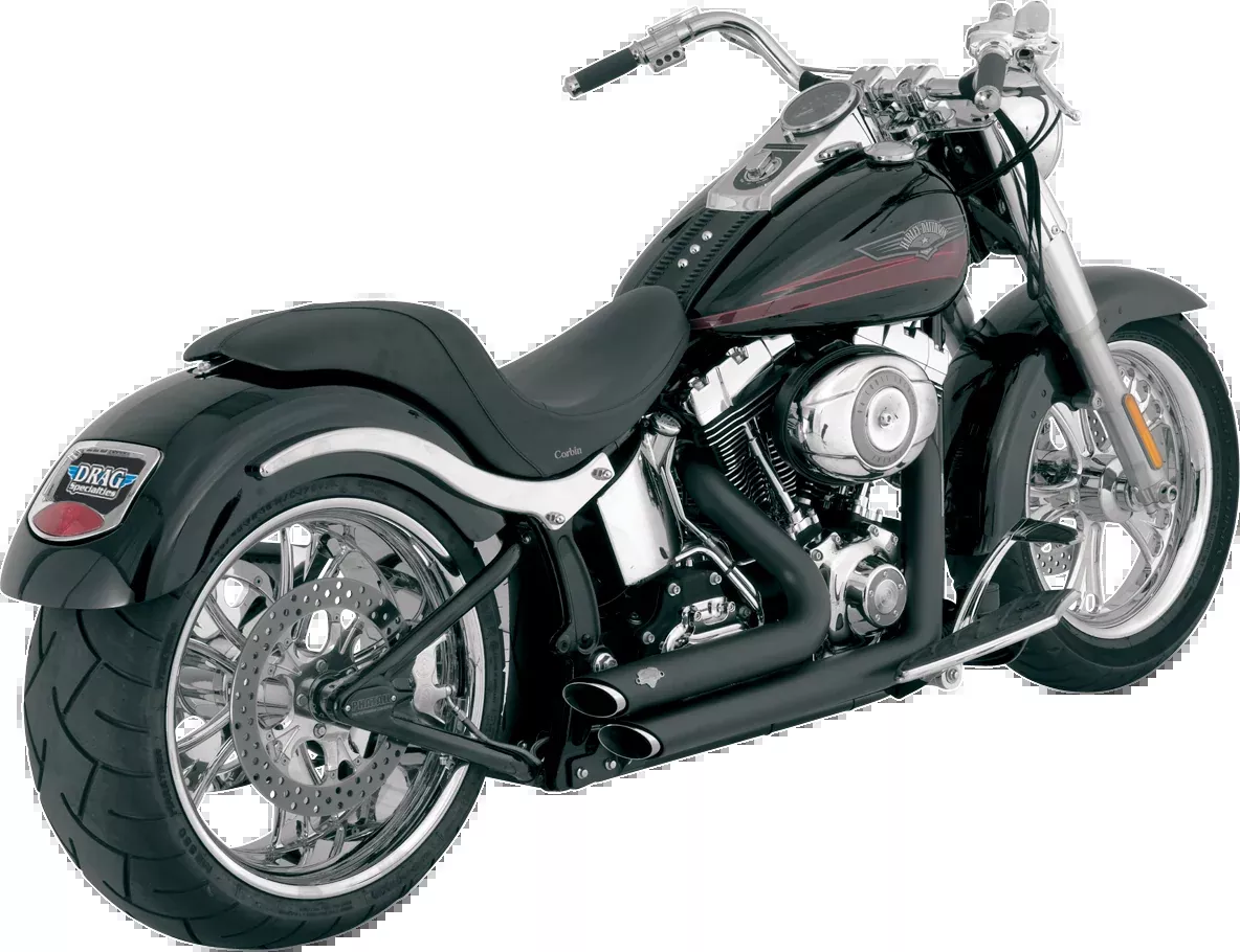 Vance & Hines Shortshots Staggered Exhaust System – Matte Black Ceramic 47221
