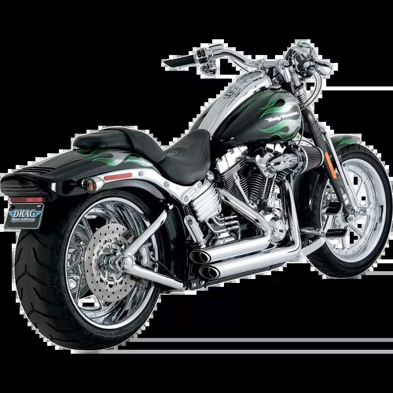 VANCE AND HINES STAGGERED SHORT SHOTS 2:2 EXHAUST 00-09 HARLEY SOFTAILS