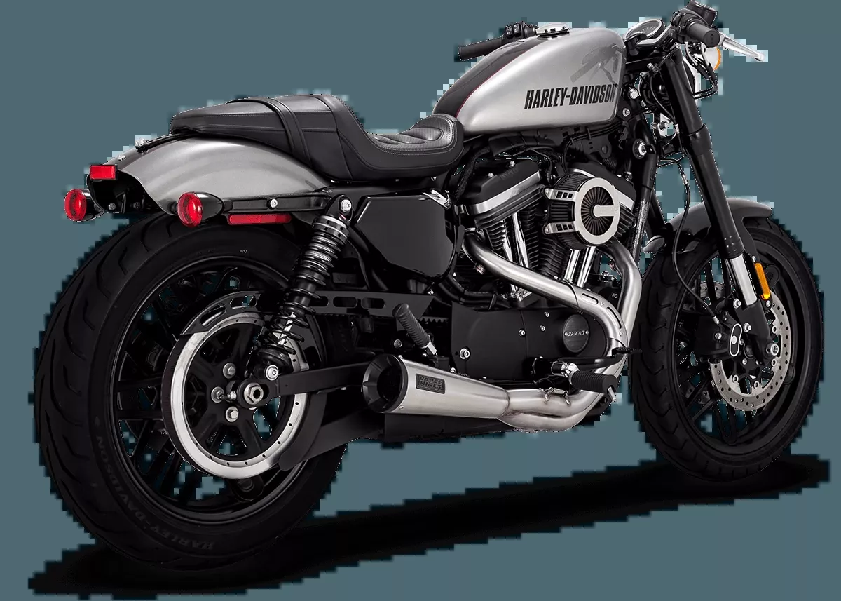 Vance & Hines Stainless 2-into-1 Upsweep Exhaust for '04-Up Harley Davidson XL Sportster Models (49-state emissions compliant)